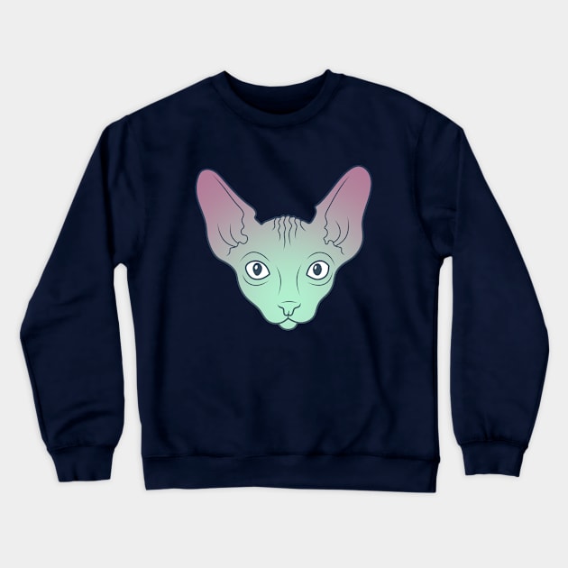 Alien Sphynx Cat Crewneck Sweatshirt by ArtFork